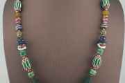 Vintage Venetian African Style Mix Glass Beads Necklace