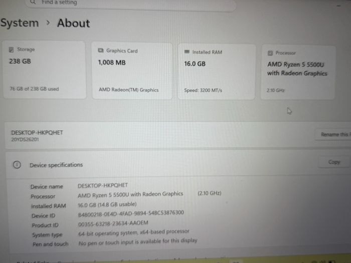 Lenovo Thinkpad E14 - Ryzen 5 | 16GB Ram | 256GB SSD