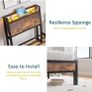 3ft Single Bed Frame with Charging Station and LED Lights, Wood Headboard with Storage Shelves Image 2