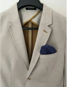 Mens Zara beige blazer size 52 EUR 42 USA.