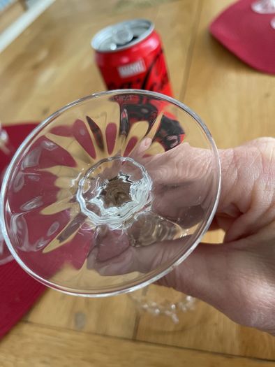 Set of six Galway Crystal small wine glasses