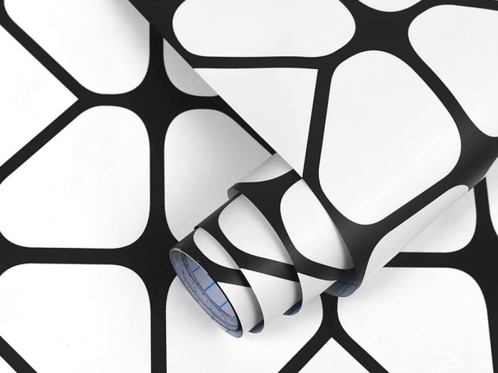 Sticky Back Plastic Self Adhesive Black and White Leaf Wallpaper 29X300cm Vinyl Wrap Stick Waterproof Film Roll for Kitchen Walls Cupboard Furniture Removable DIY Countertops Refurbished Stickers MULTIPLE SIZES AVAILABLE (FREE POSTAGE)