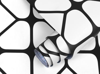 Sticky Back Plastic Self Adhesive Black and White Leaf Wallpaper 29X300cm Vinyl Wrap Stick Waterproof Film Roll for Kitchen Walls Cupboard Furniture Removable DIY Countertops Refurbished Stickers MULTIPLE SIZES AVAILABLE (FREE POSTAGE)