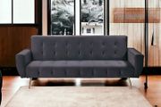 Black Sofa Bed with Golden Legs