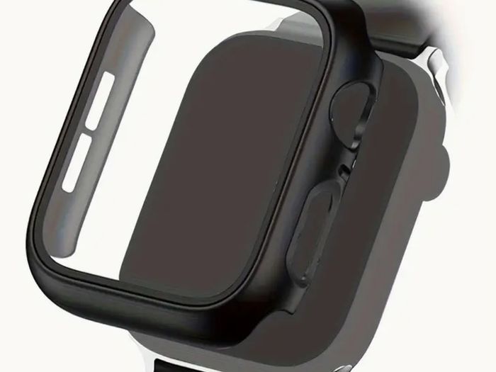 Case Screen Protector Tempered ultra for Apple Watch Series 7 8 45mm / Clear Free inspection