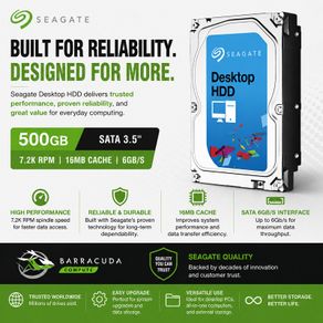 Seagate Barracuda 500gb 7200rpm Sata 3.5" Hdd Desktop Hard Drive 500gb 7200rpm Sata Iii