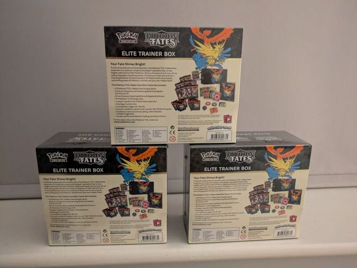 Pokemon Hidden Fates Elite Trainer Boxes
