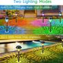 Solar Lights Outdoor Garden, 6 Pack Solar Garden Lights with Multi-Colour Changing+Warm White Modes Waterproof Pathway Lights Ornaments Outdoor Image 2