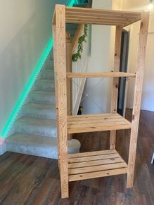 two ikea shelving units