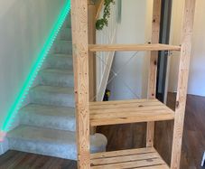 two ikea shelving units