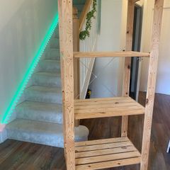 two ikea shelving units