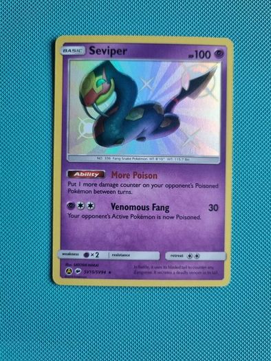 Seviper Pokemon Card from Hidden Fates Shiny Vault (SV15/SV94)