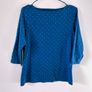 MARKS & SPENCER Ladies Blue Sleeved Polka Dot Top Image 5