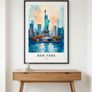 New York Wall Art Print, Travel Poster Image 3