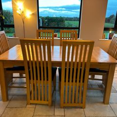 solid oak Table and chairs
