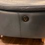 Blue Leather Power Recliner Image 10