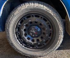 Alloy wheels with all terrain tires nearly new