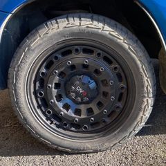 Alloy wheels with all terrain tires nearly new