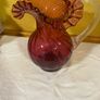 vintage  fenton cranberry glass pitcher Image 5