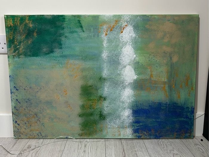 Abstract green painting
