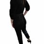 Surplice neck velvet jumpsuit Image 2