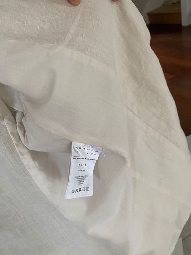 Designer brand Oui ladies cream linen jacket BRAND NEW
