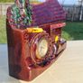 Vintage German Ceramic Mantel Clock Image 4