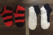 Hand crocheted slipper/socks