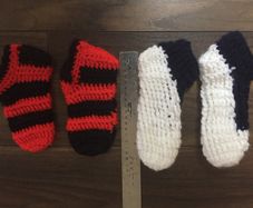 Hand crocheted slipper/socks
