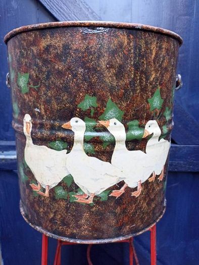 Hand Decorated Galvanised Bucket