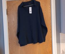 F&F Navy Long Sleeved  Blouse. S. 18.  B.N.W.T.
