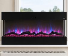 Electric LED Fireplace Heater - Multi-Colour Flame Effect - Excellent Condition
