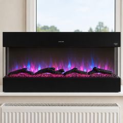 Electric LED Fireplace Heater - Multi-Colour Flame Effect - Excellent Condition