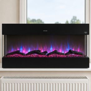 Electric LED Fireplace Heater - Multi-Colour Flame Effect - Excellent Condition