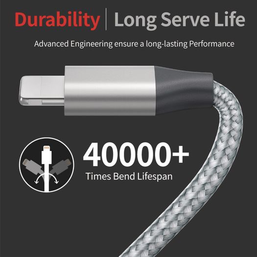 1M/2M/3M USB Lightning Cable For iPhone 7 8 12 13 X 11 Pro Long Charger Charging Fast Lead 1m 2m 3M