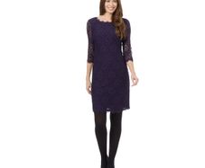 J by Jasper Conran Dark purple floral lace dress