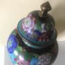 Antique/ Vintage Chinese Cloisonne Jar with Lid Image 7
