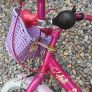 pink bicycle bike kids children girls with basket Image 3