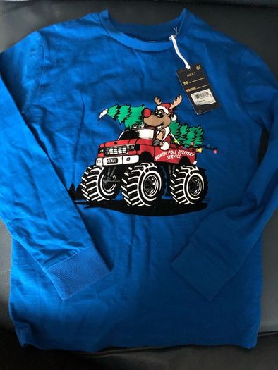 Christmas top t shirt long sleeve Next 8-9 y new