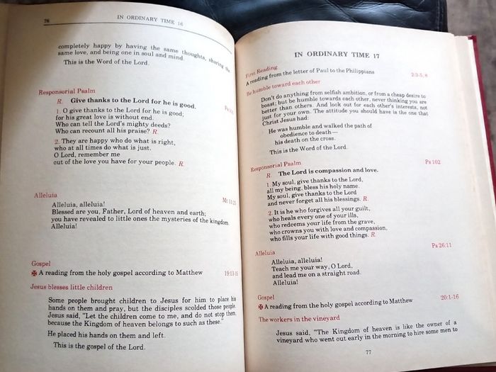 Weekday Lectionary For Childrens Masses