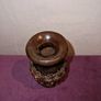 Vintage hand carved Wooden Elephant vase Image 4