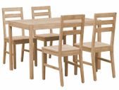 5 Piece Dining Set Solid Acacia Wood