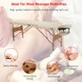 Portable Massage Bed, Foldable Spa Beauty Massage Table with 2 Sections, Carry Bag and Wooden Frame, Cream White Image 4