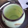 1930s glass painted biscuit barrel, D18 Image 4