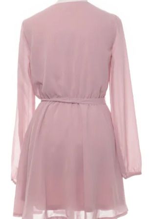 pink wrap dress
