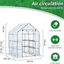 Walk In Greenhouse With 10 Shelves, Reinforced PE Plastic Cover With Sturdy Steel Frame, Greenhouse/Plant Nursery for Gardens, Patios or Spaces Size, Easy to Assemble Image 2