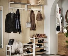 IKEA TJUSIG Shoe Store Bench and Coat Rack