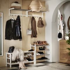 IKEA TJUSIG Shoe Store Bench and Coat Rack