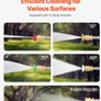 18 ft Pressure Washer Telescoping Wand 4000 PSI Power Washer Extension Wand with Gutter Cleaner, Brush Head, 5 Spray Nozzles & Support Harness Image 3