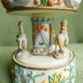 Vintage Enamel Unicorn Carousel Music Box Jeweled Figurine Image 3